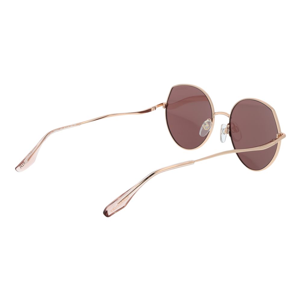 Lunettes de soleil en métal doré Trussardi pour femmes - Élégance luxueuse