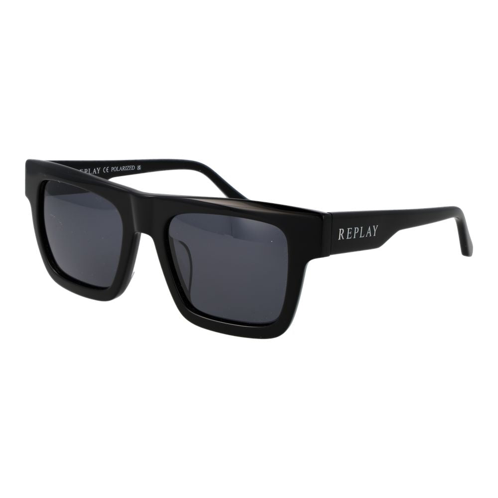 Lunettes de soleil en plastique noir Replay