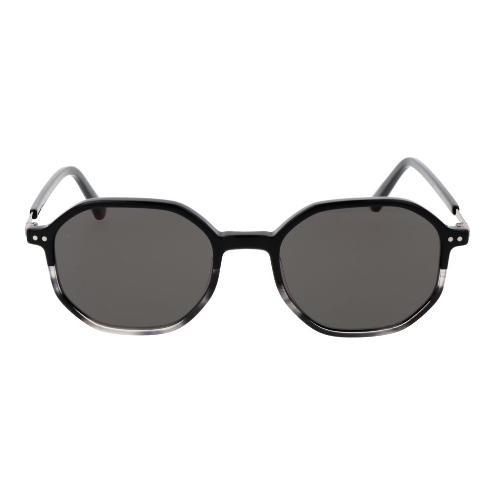 Replay Black Plastic Sunglasses - Unisex Panto Style