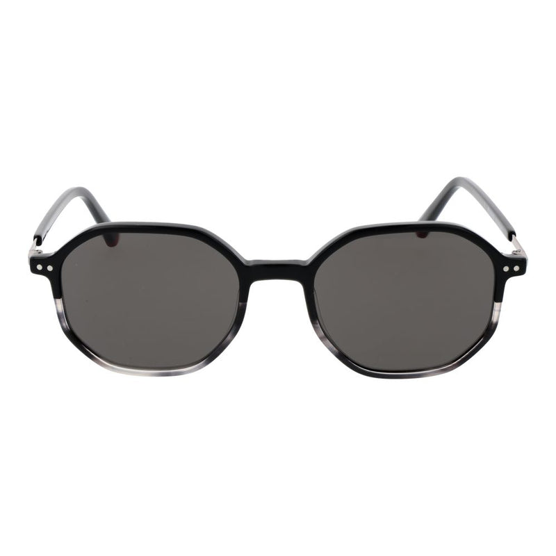 Replay Black Plastic Sunglasses - Unisex Panto Style
