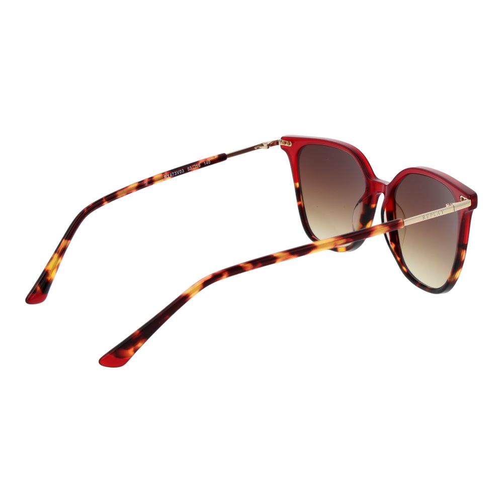 Replay Red Plastic Cat Eye Sunglasses for Women