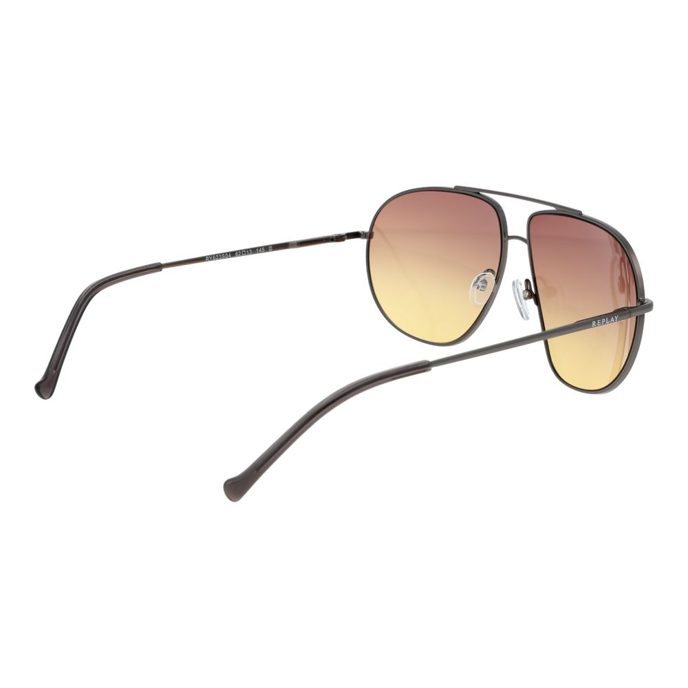 Replay Gray Metal Sunglasses - Stylish Aviator Design