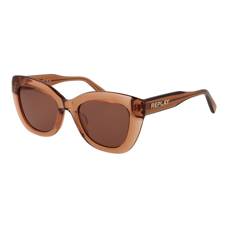 Replay Beige Plastic Cat Eye Sunglasses for Women