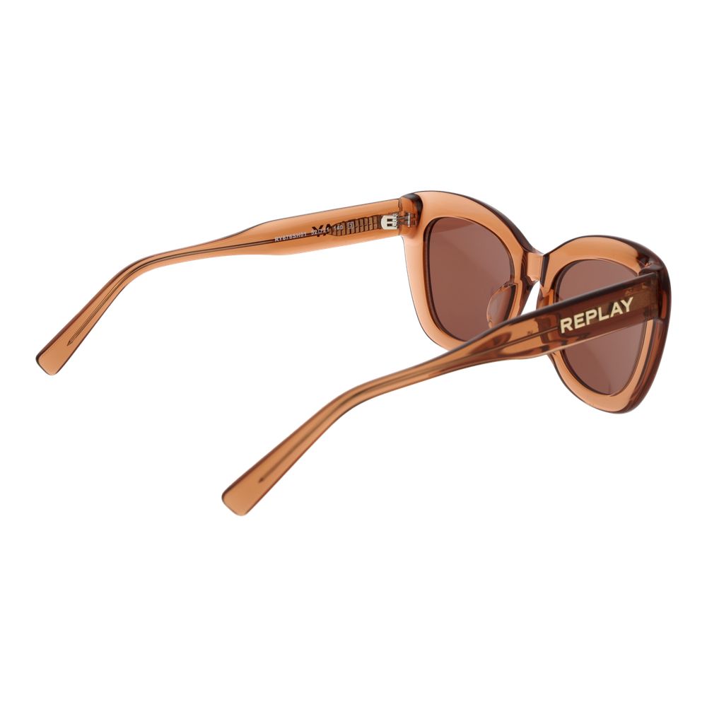 Lunettes de soleil en plastique beige Replay