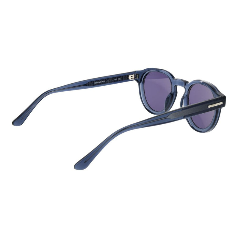 Replay Gray Plastic Sunglasses - Unisex Panto Style