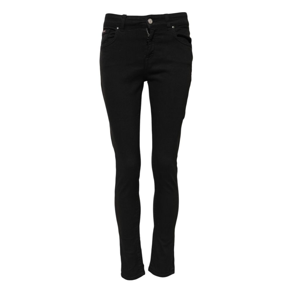 Dolce & Gabbana Black Cotton Skinny Jeans for Women