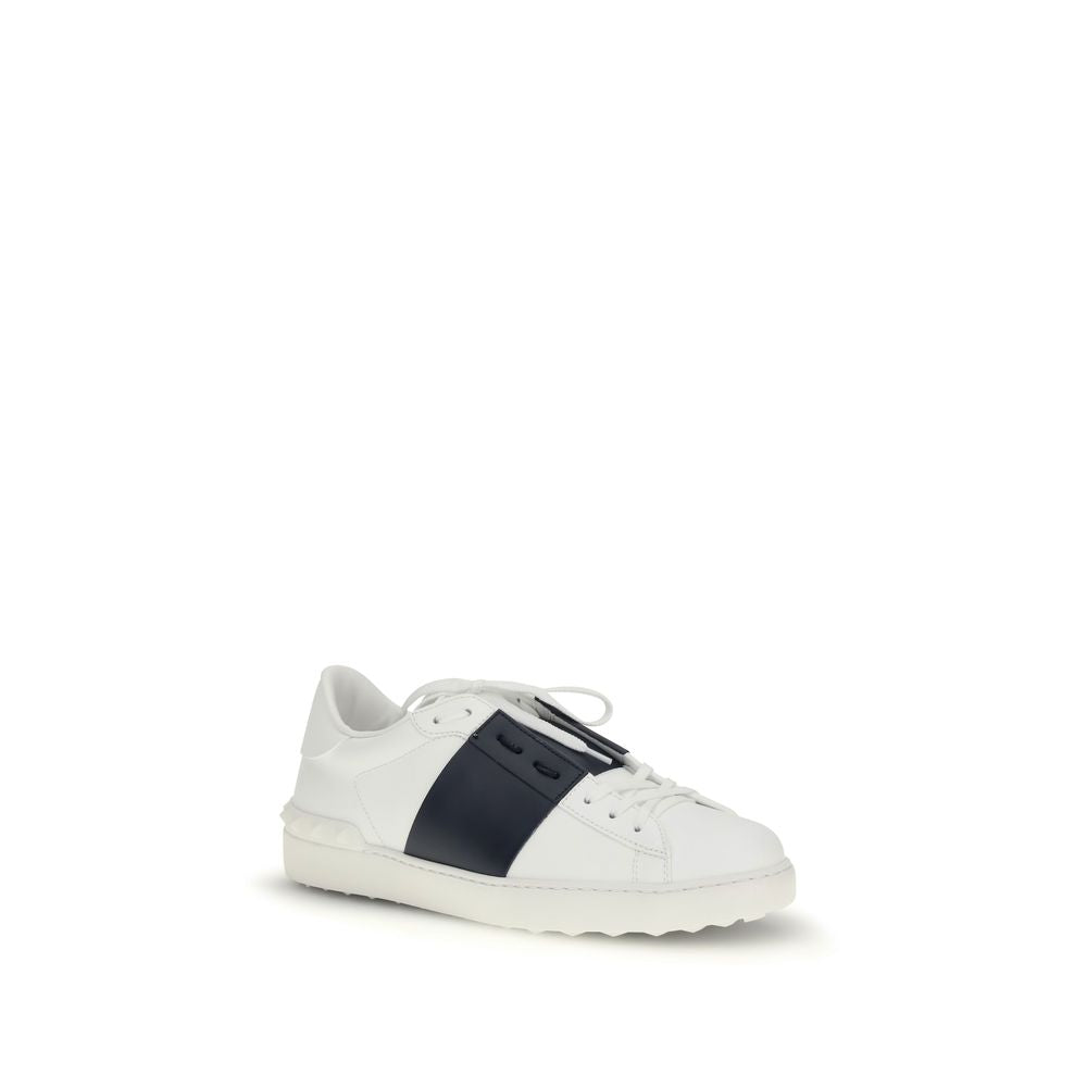 Valentino Garavani Sneakers en Cuir de Veau Noir Bos Taurus