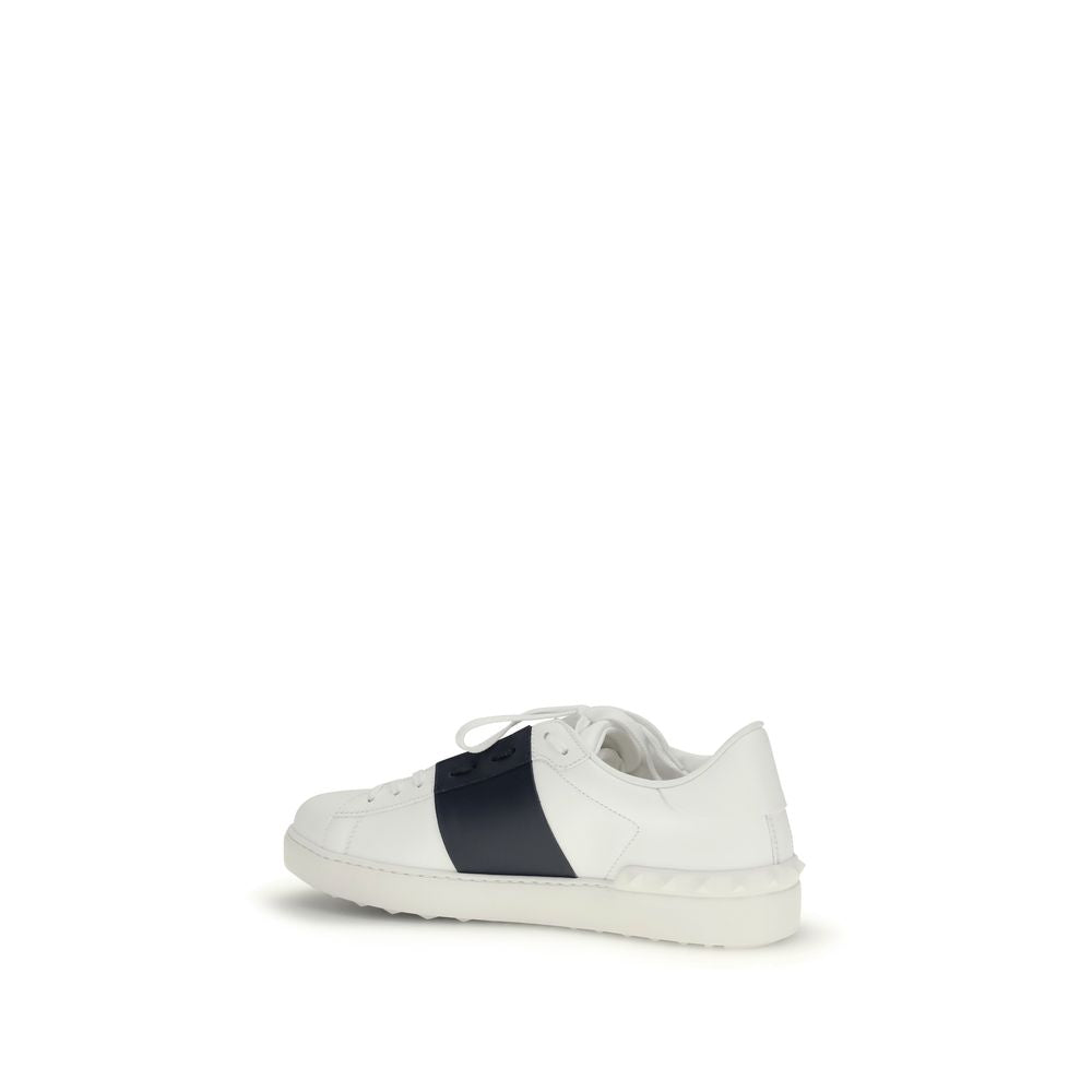 Valentino Garavani Sneakers en Cuir de Veau Noir Bos Taurus