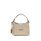 Sac à épaule en cuir de veau crème Bos Taurus Versace