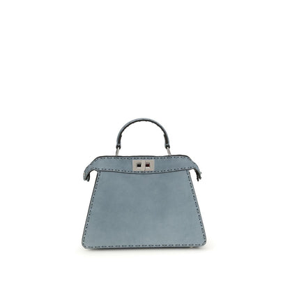 Sac bandoulière Fendi Bos Taurus en cuir de veau bleu clair