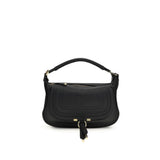 Chloé Marcie Small Shoulder Bag en Cuir de Veau Noir