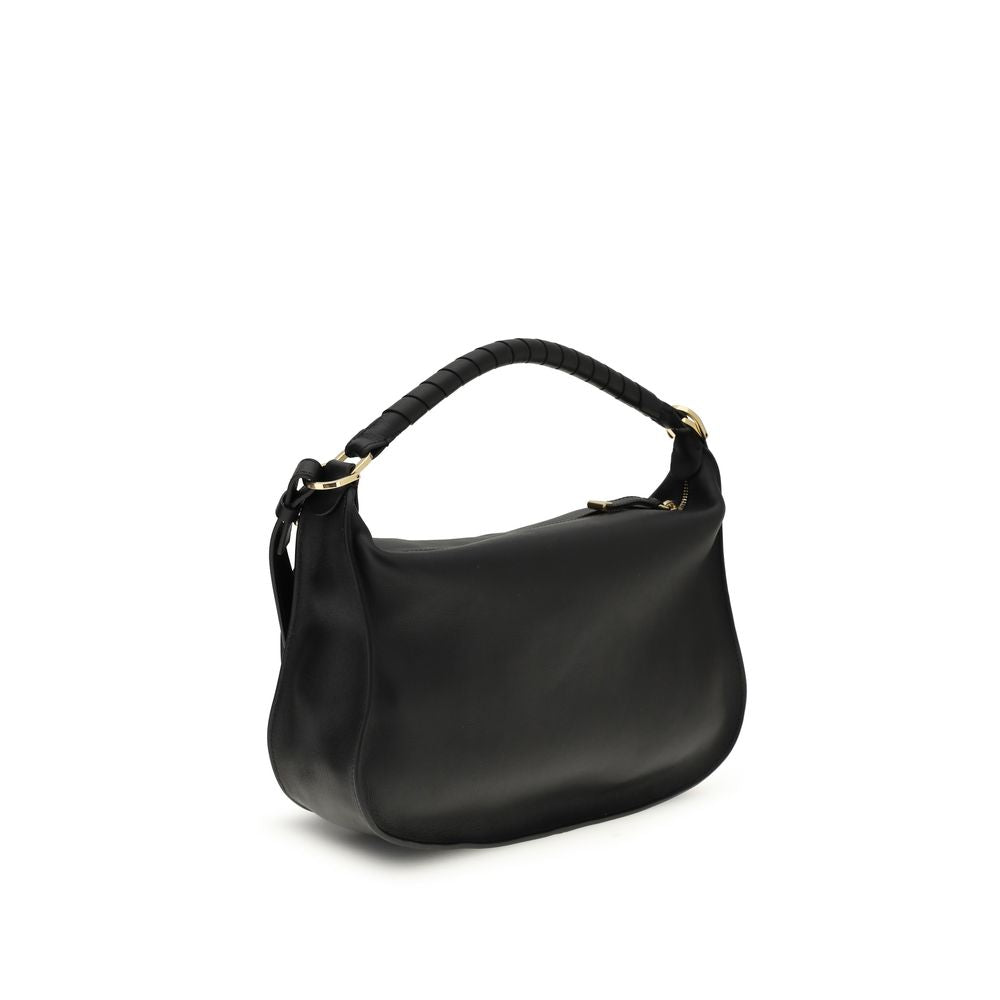 Chloé Marcie Small Shoulder Bag en Cuir de Veau Noir