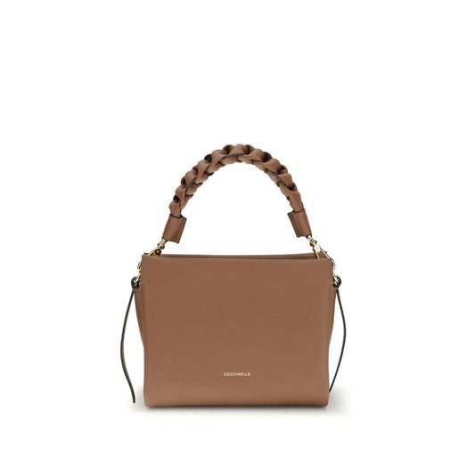 Sac bandoulière Bos Taurus en cuir de veau beige Coccinelle