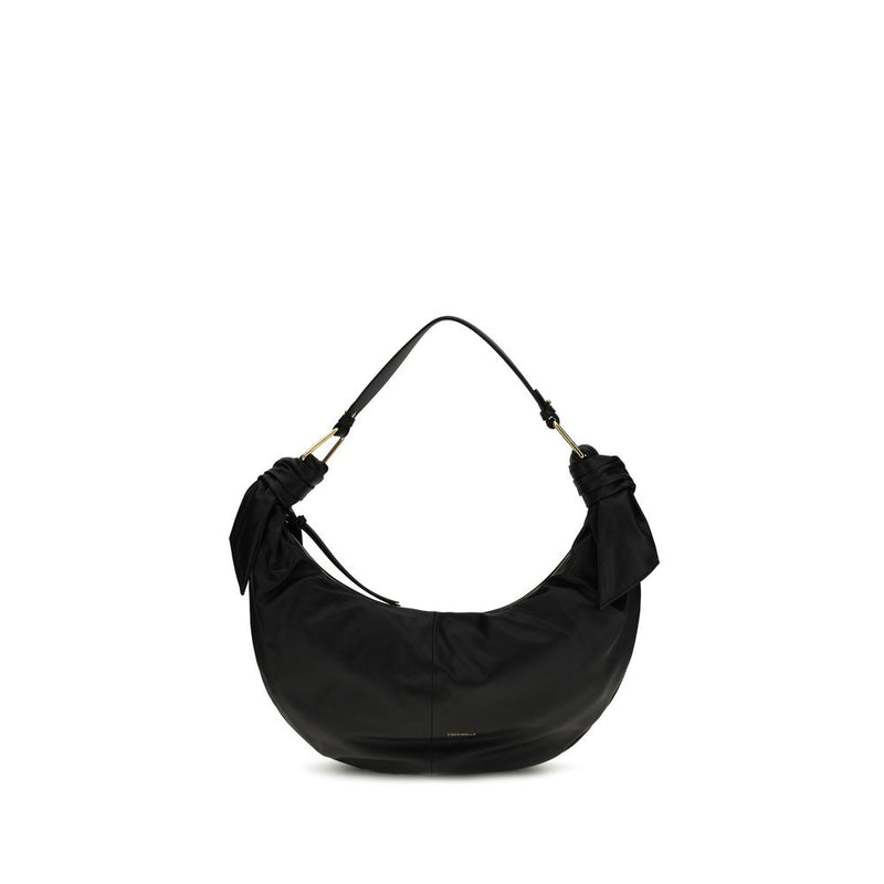 Sac à bandoulière Coccinelle Furoshiki en cuir de veau noir