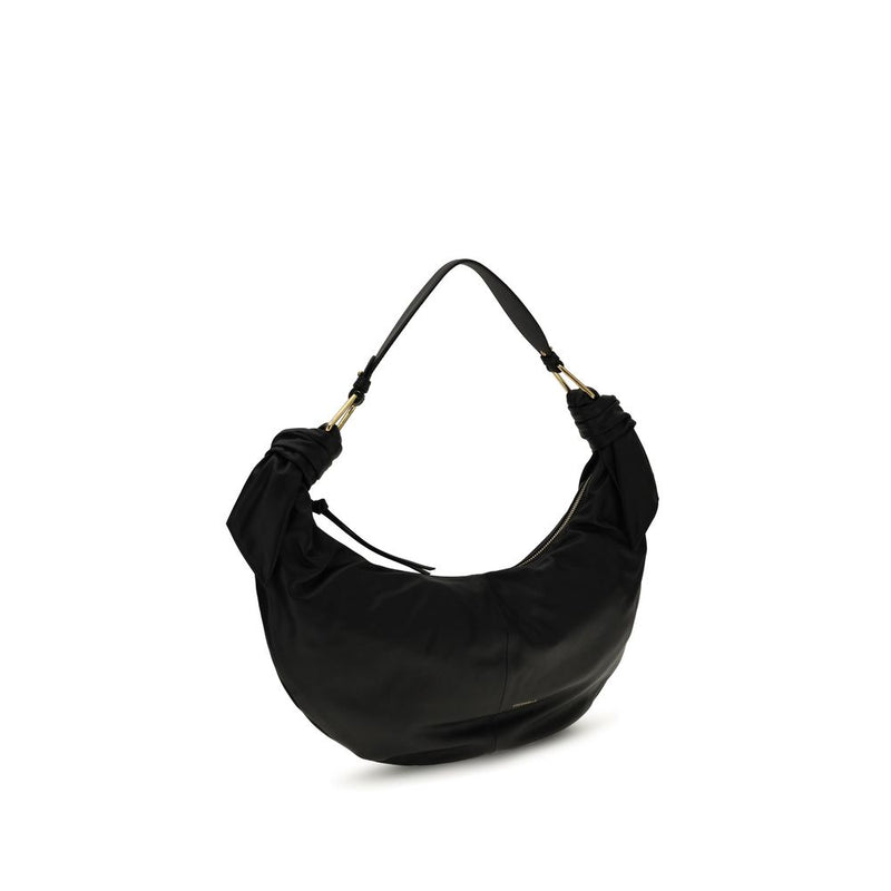 Sac à bandoulière Coccinelle Furoshiki en cuir de veau noir