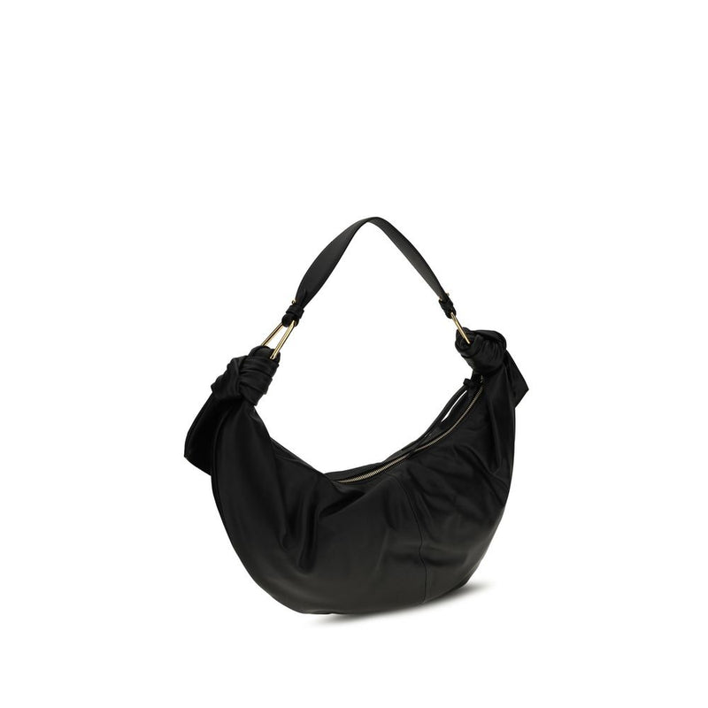 Sac à bandoulière Coccinelle Furoshiki en cuir de veau noir