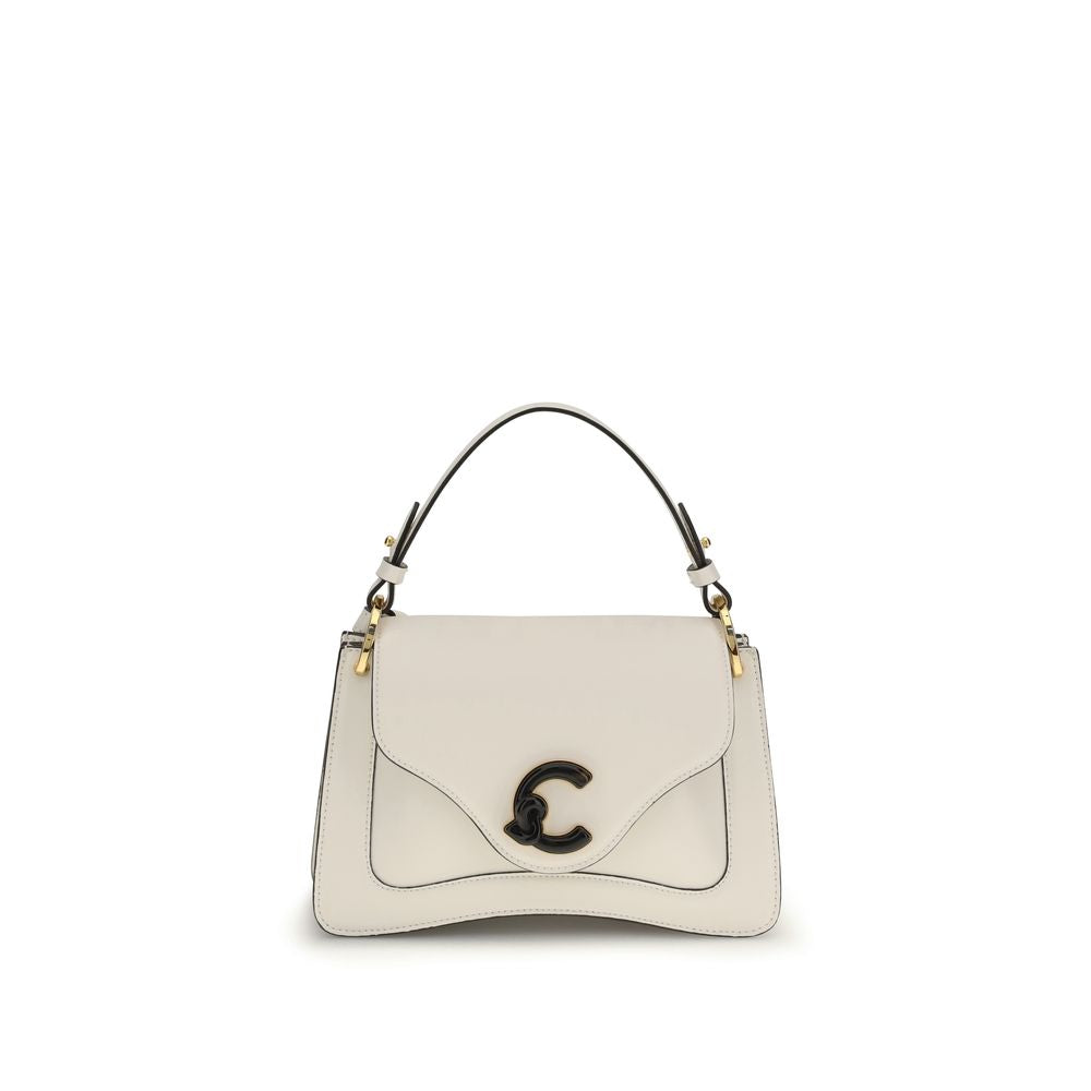 Coccinelle Cream Calf Leather C-Me Shoulder Bag