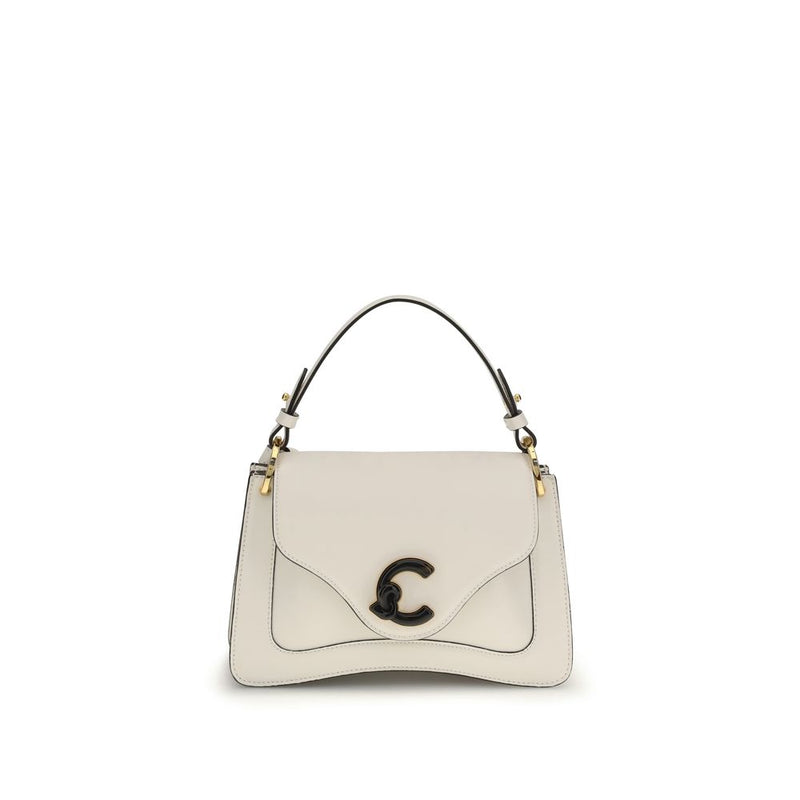 Coccinelle Cream Calf Leather C-Me Shoulder Bag