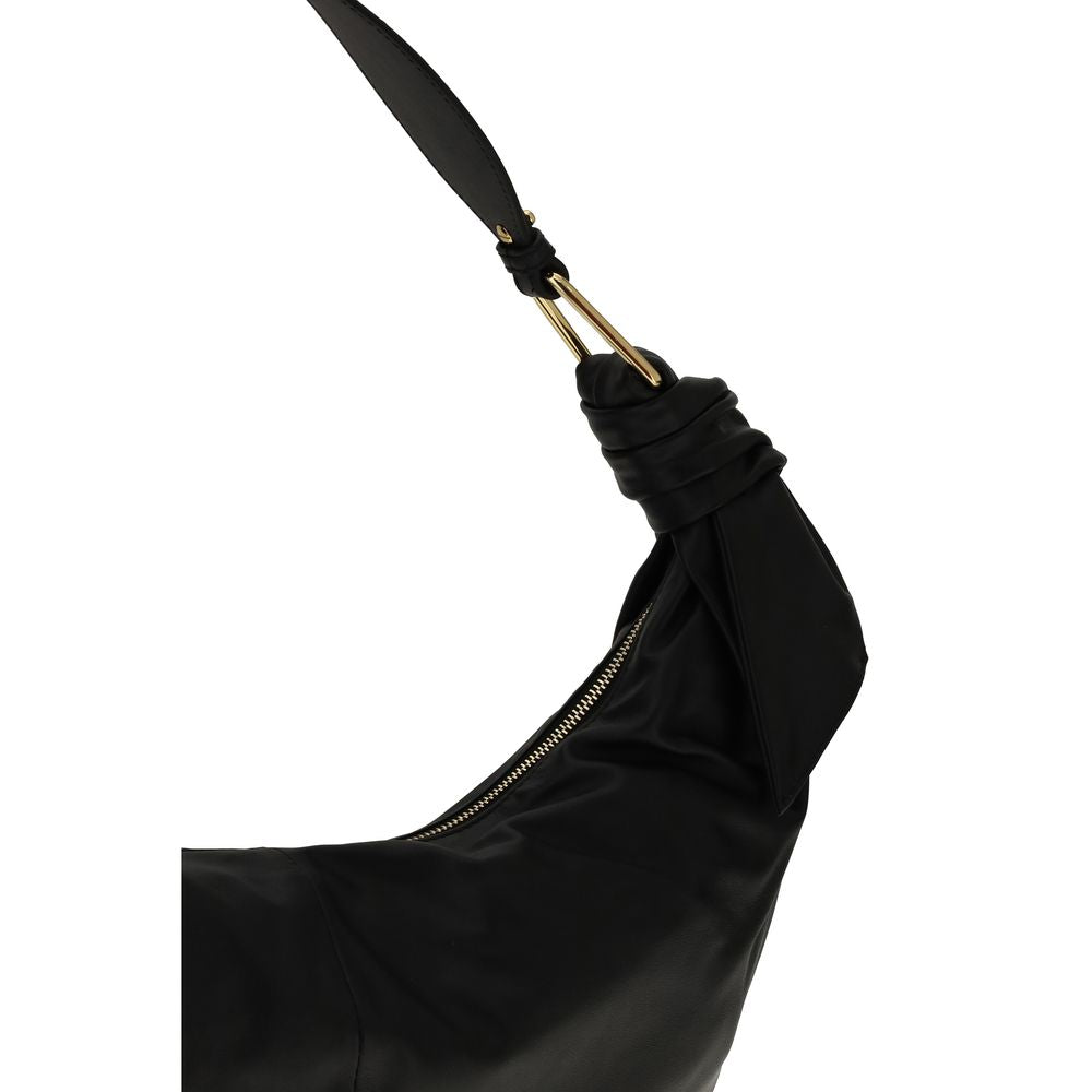 Sac à bandoulière Coccinelle Furoshiki en cuir de veau noir