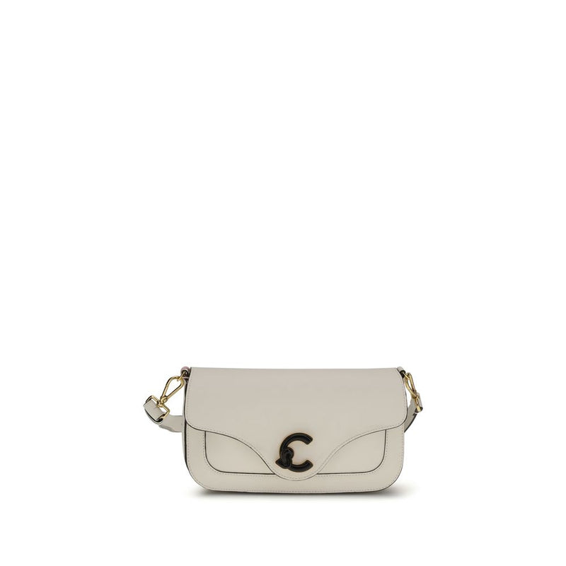 Coccinelle C-Me White Calf Leather Shoulder Bag