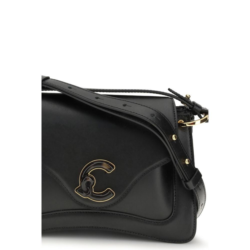 Coccinelle Black Calf Leather C-Me Shoulder Bag