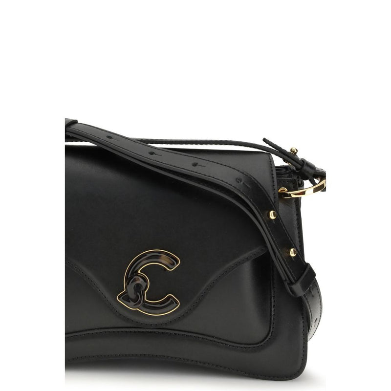 Coccinelle Black Calf Leather C-Me Shoulder Bag
