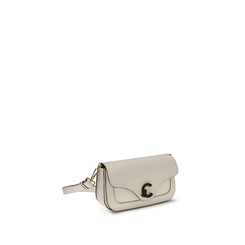 Coccinelle C-Me White Calf Leather Shoulder Bag