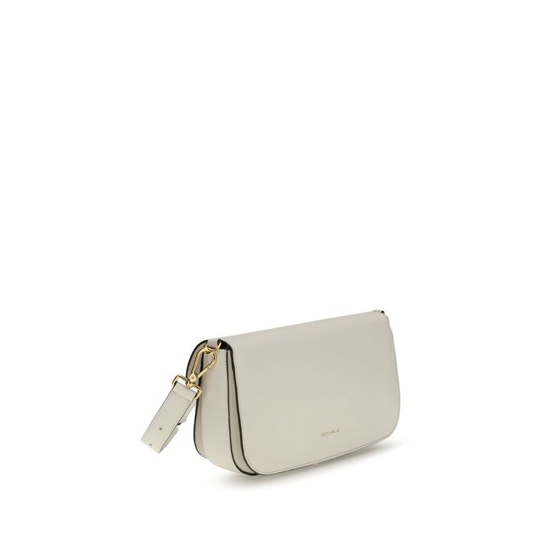 Coccinelle C-Me White Calf Leather Shoulder Bag