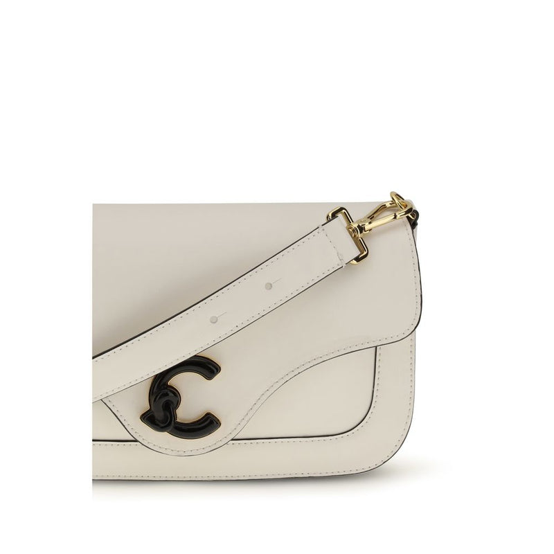 Coccinelle C-Me White Calf Leather Shoulder Bag