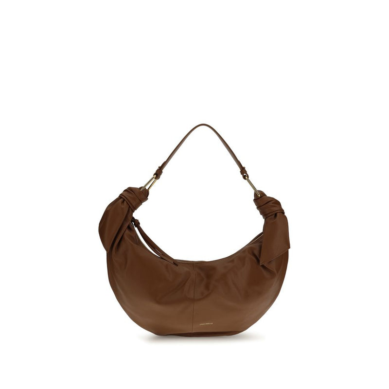Sac à bandoulière Furoshiki en cuir de veau marron Coccinelle