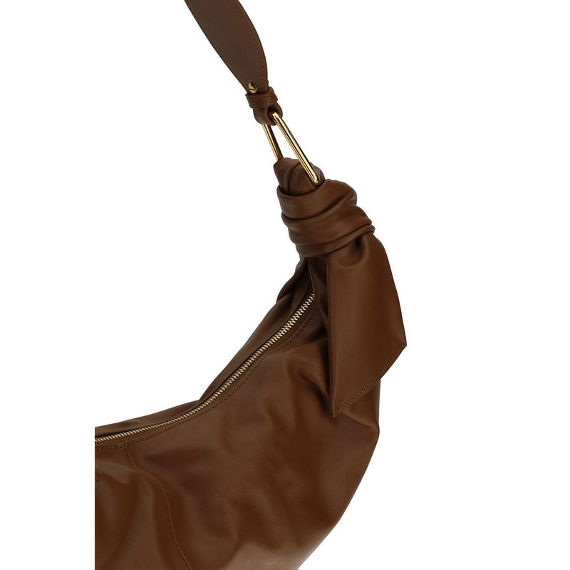 Sac à bandoulière Furoshiki en cuir de veau marron Coccinelle