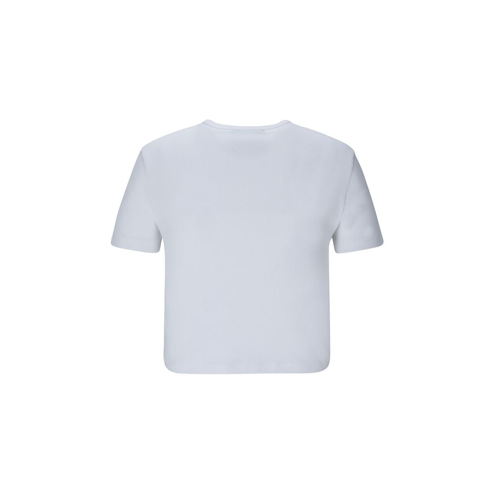 Fendi White Cotton Top - Slim Fit with Iconic Monogram