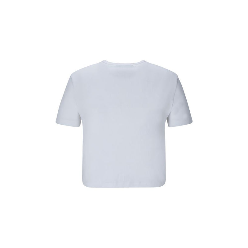 Fendi White Cotton Top - Slim Fit with Iconic Monogram
