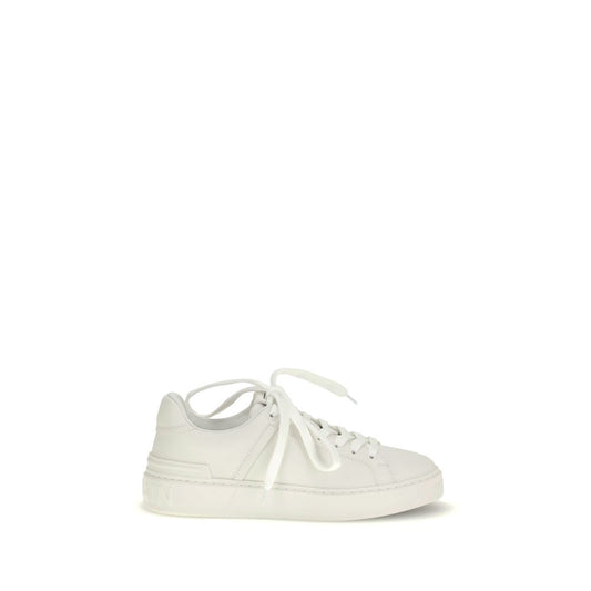 Baskets basses Balmain Bos Taurus en cuir de veau blanc