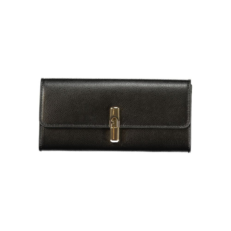 Furla Nero Leather Women Wallet - Élégant et Polyvalent