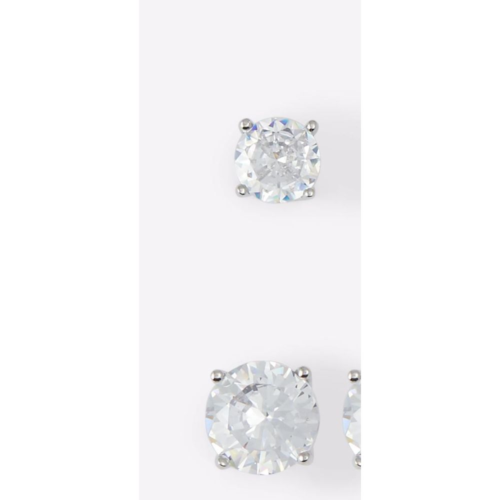 ALDO Silver Cubic Zirconia Earrings for Women - Elegant & Versatile