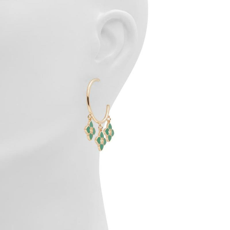 ALDO Green Elastane Earrings - Elegant Women's Accessory