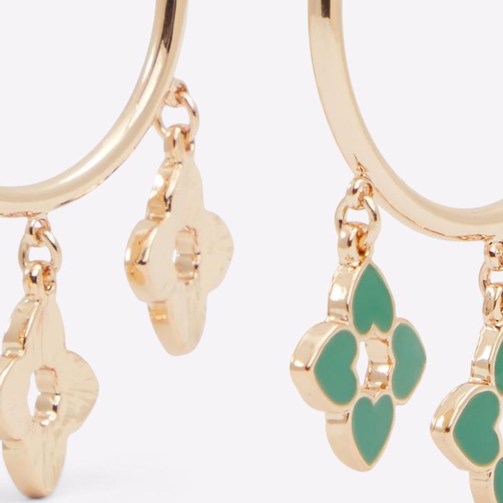 ALDO Green Elastane Earrings - Elegant Accessory for Women