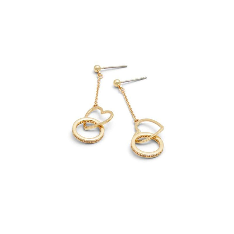 ALDO Gold Elastane Earrings - Radiant Elegance