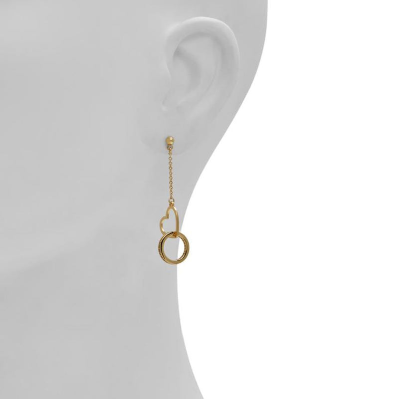ALDO Gold Elastane Earrings - Radiant Elegance