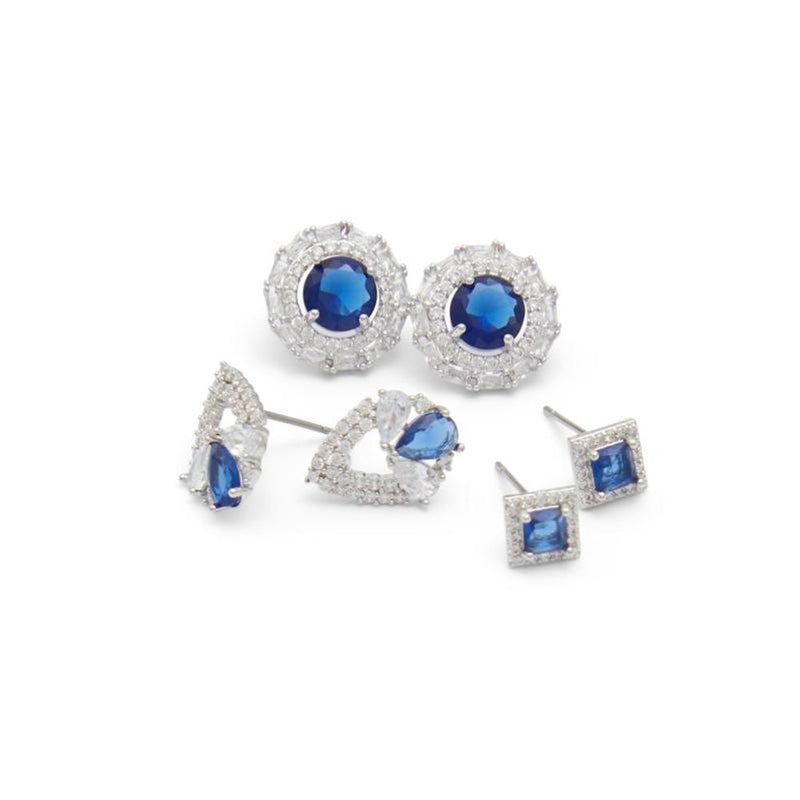 ALDO Blue Elastane Earrings - Chic Dark Blue Elegance