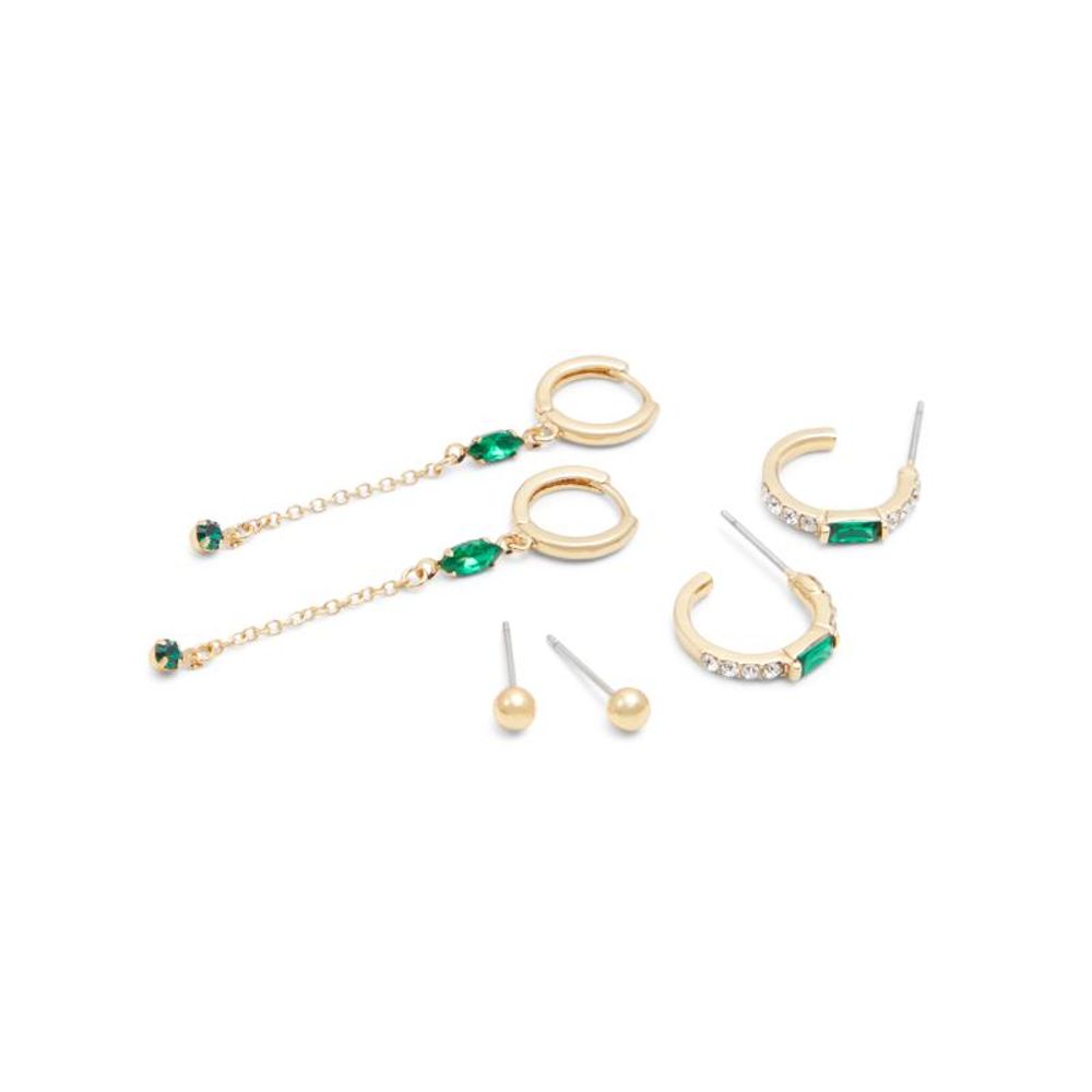 ALDO Green Elastane Earrings - Bold Fashion Accessory for Women