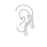 ALDO Silver Elastane Earrings - Elegant Statement Accessory