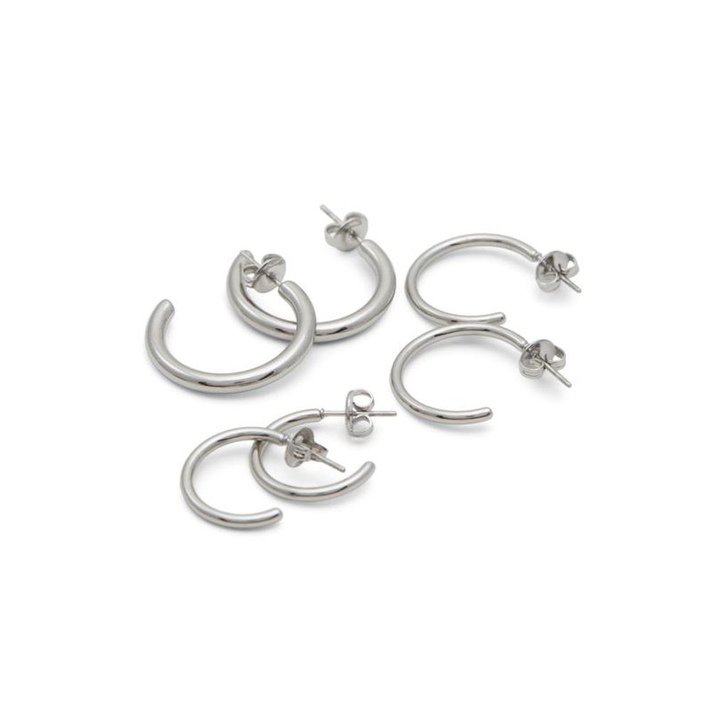 ALDO Silver Elastane Earrings - Chic Elegance for Women