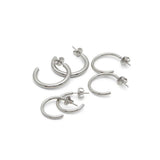 ALDO Silver Elastane Earrings - Chic Elegance for Women