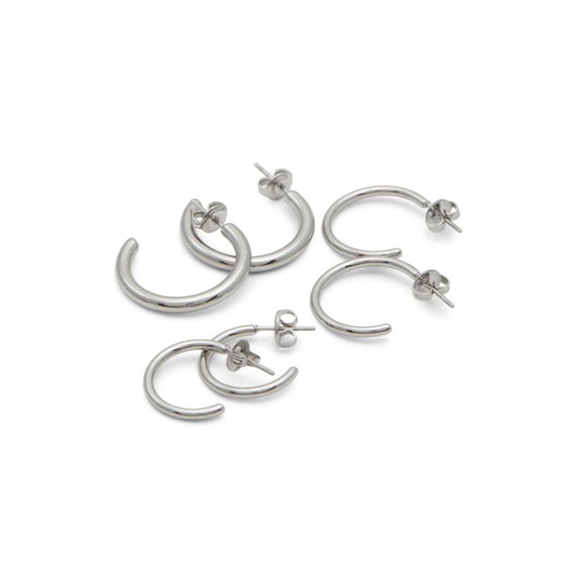 ALDO Silver Elastane Earrings - Chic Elegance for Women