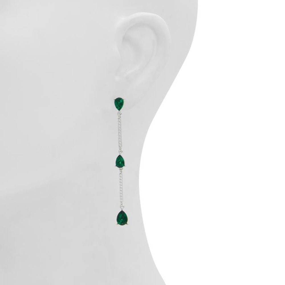 ALDO Green Elastane Earrings - Elegant Stainless Steel Jewelry