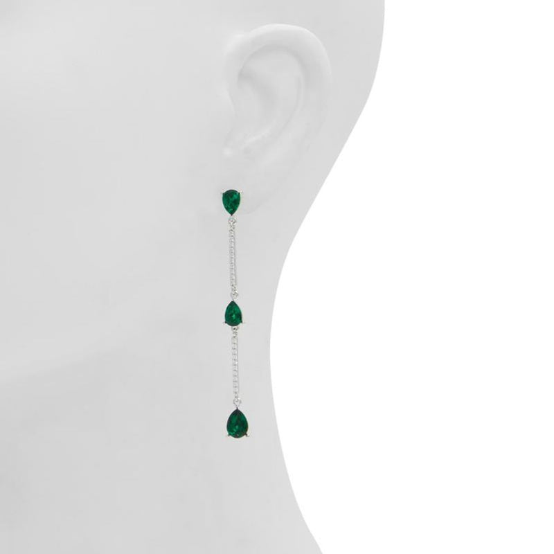 ALDO Green Elastane Earrings - Elegant Stainless Steel Jewelry