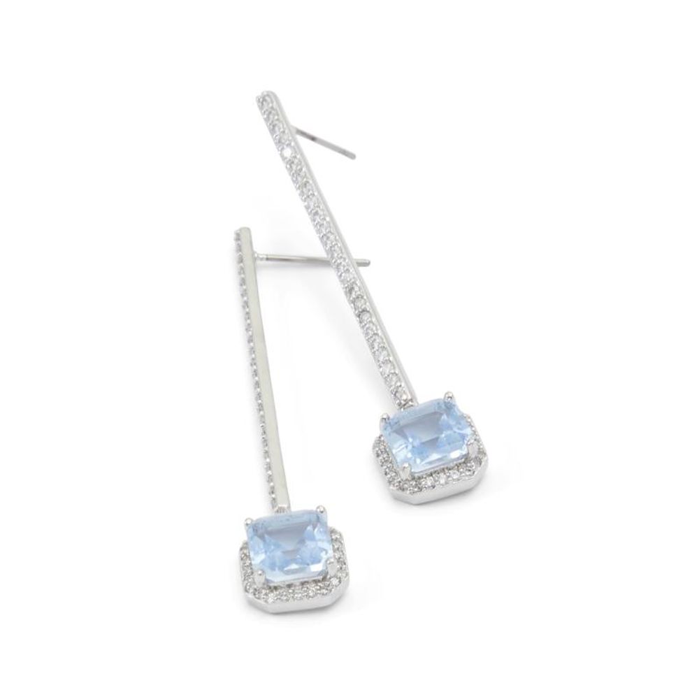 ALDO Blue Elastane Earrings - Elegant Sparkle for Women
