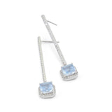 ALDO Blue Elastane Earrings - Elegant Sparkle for Women